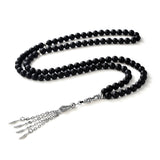 99 Natural Stone Prayer Beads - Black Onyx