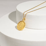 Gold “Allah Is With Those Who Are Patient” Necklace – 18K Gold Plated Islamic Jewelry From Kenz Jewelry – Premium, Waterproof & Tarnish-Free