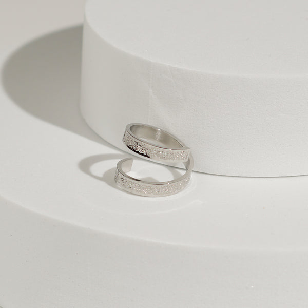 Silver Ayatul Kursi Spiral Ring – Spiritual Protection Jewelry From Kenz Jewelry – Premium Arabic Jewelry