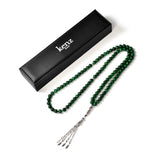 99 Natural Stone Prayer Beads - Green Chalcedony