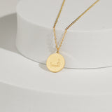 Arabic Letter Circle Necklace