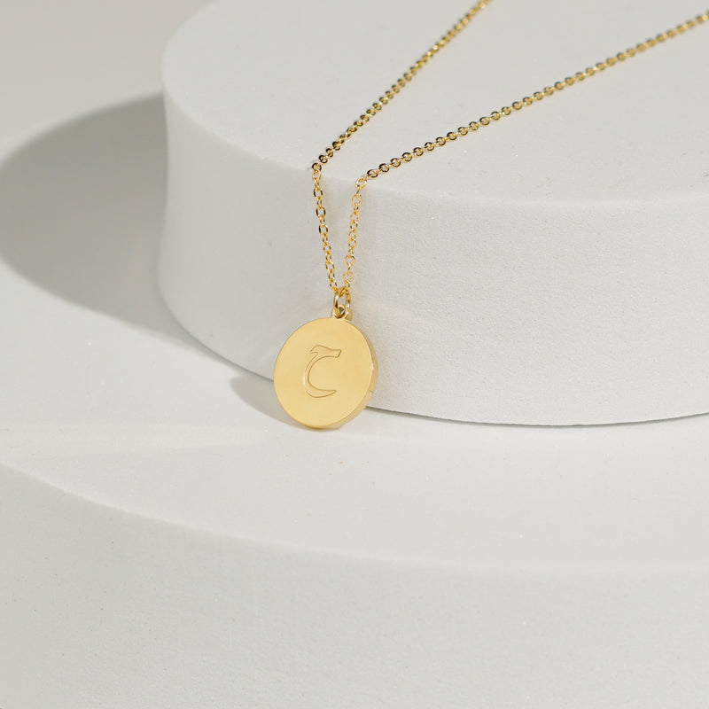 Arabic Letter Circle Necklace