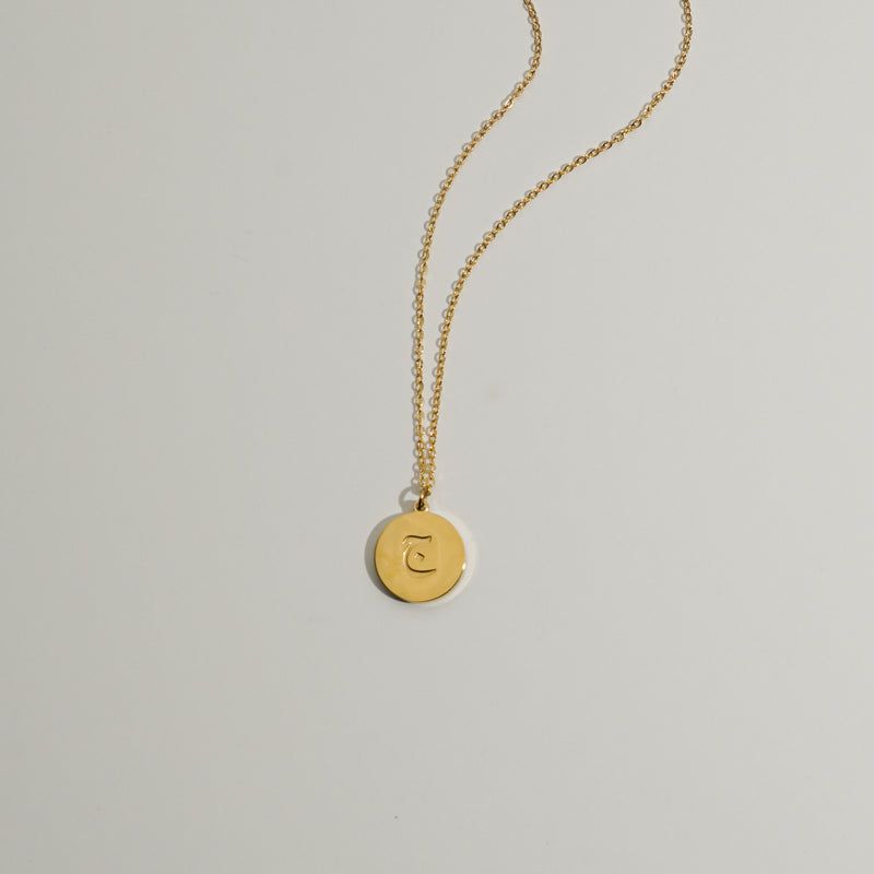 Arabic Letter Circle Necklace