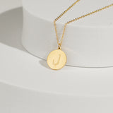 Arabic Letter Circle Necklace