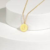 Arabic Letter Circle Necklace