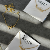 Gold Custom Names Necklace 18K Gold Plated – Personalized Elegant Jewelry From Kenz Jewelry – Premium Arabic Jewelry