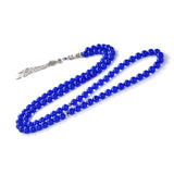 99 Natural Stone Prayer Beads - Blue Chalcedony