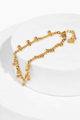 Gold Droplet Chain Bracelet 18k Gold Plated – Elegant Water-Drop Chain Bracelet From Kenz Jewelry – Premium Arabic Jewelry