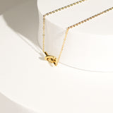 Gold Knot Necklace 18K Gold Plated – Elegant Minimalist Jewelry From Kenz Jewelry – Premium Arabic Jewelry