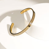 Gold Kuffiyeh Cuff 18K Gold Plated – Statement Heritage Jewelry From Kenz Jewelry – Luxury Arabic Jewelry