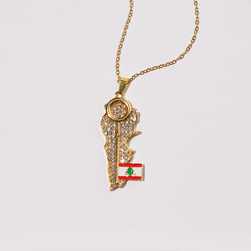 Lebanon Key Necklace | Gold