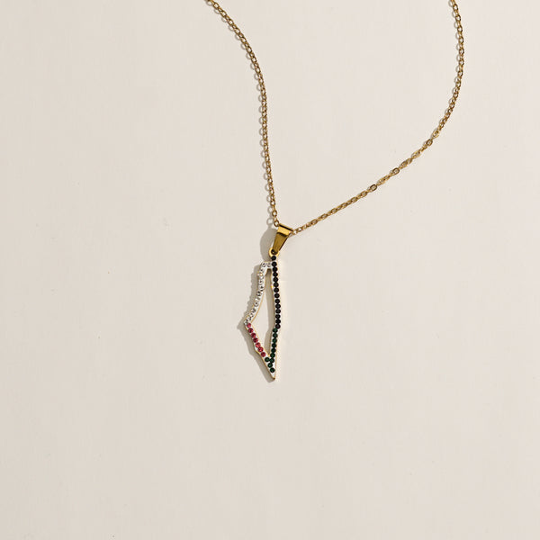 Rhinestone Palestine Outline