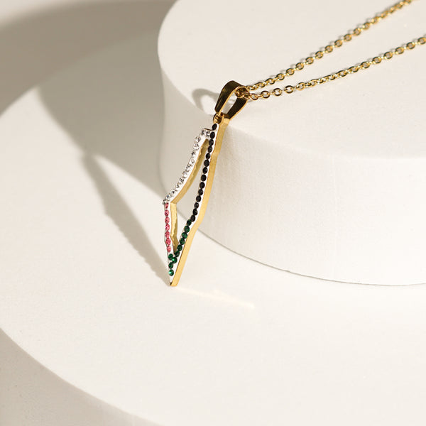 Rhinestone Palestine Outline