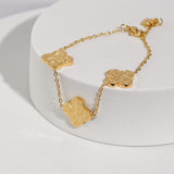 Gold Patience, Gratitude & Trust Bracelet 18k Gold Plated – Inspirational Jewelry From Kenz Jewelry – Premium Arabic Jewelry