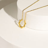 Gold Sunflower Drop Necklace 18K Gold Plated – Stunning Statement Floral Jewelry From Kenz Jewelry – Luxury Jewelry