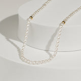 Gold Tasbih Oval Pearl Necklace – Elegant Islamic Prayer Bead Jewelry From Kenz Jewelry – Premium Arabic Jewelry