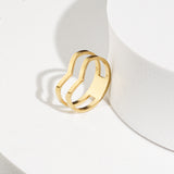 Gold V Ring – Elegant Geometric Jewelry From Kenz Jewelry – Luxury Arabic Jewelry
