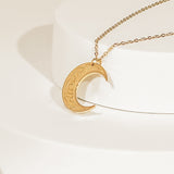 Verily With Hardship Comes Ease Crescent Necklace