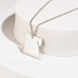 Silver Egypt Map Pendant Necklace – Iconic Egypt Heritage Jewelry From Kenz Jewelry – Premium Arabic Jewelry