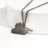 Syria Map Pendant Necklace