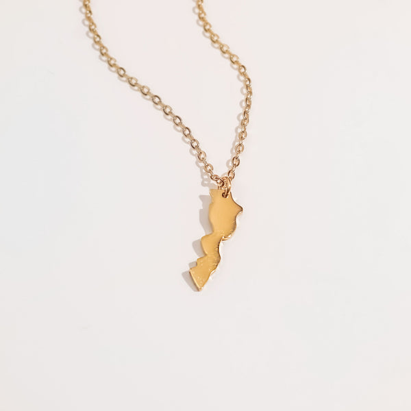 Morocco Map Necklace