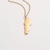 Lebanon Map Pendant Necklace