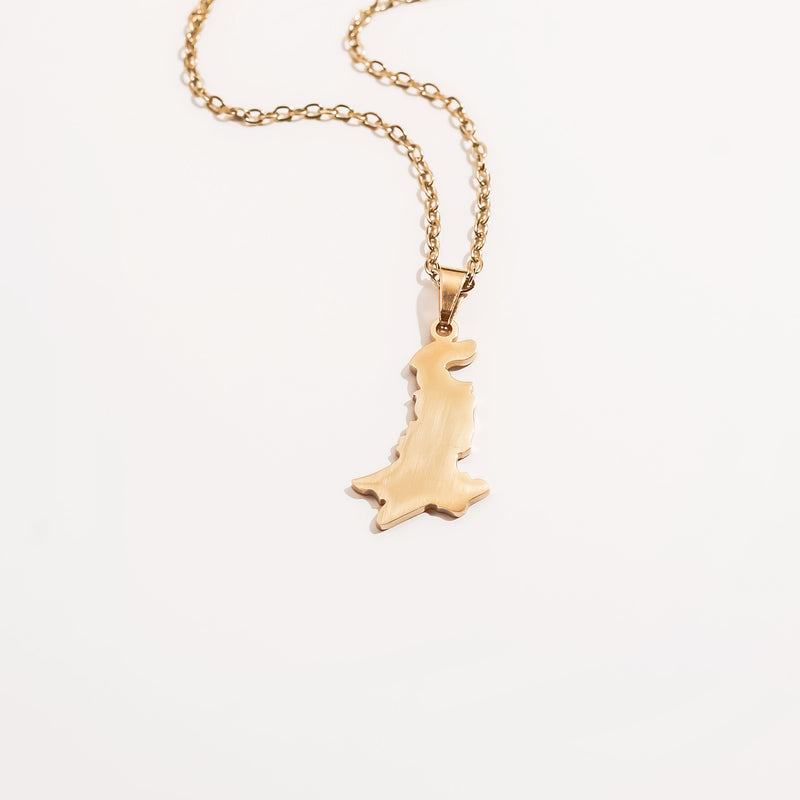 Pakistan Map Pendant Necklace