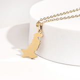 Pakistan Map Pendant Necklace