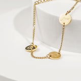 Gold Patience, Gratitude & Trust Bracelet 18K Gold Plated – Inspirational Spiritual Jewelry From Kenz Jewelry – Premium Arabic Jewelry