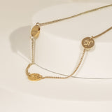 Gold Patience, Gratitude & Trust Necklace 18K Gold Plated – Inspirational Spiritual Jewelry From Kenz Jewelry – Premium Arabic Jewelry