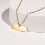 Gold Yemen Map Pendant Necklace 18K Gold Plated – Iconic Yemeni Heritage Jewelry From Kenz Jewelry – Premium Arabic Jewelry